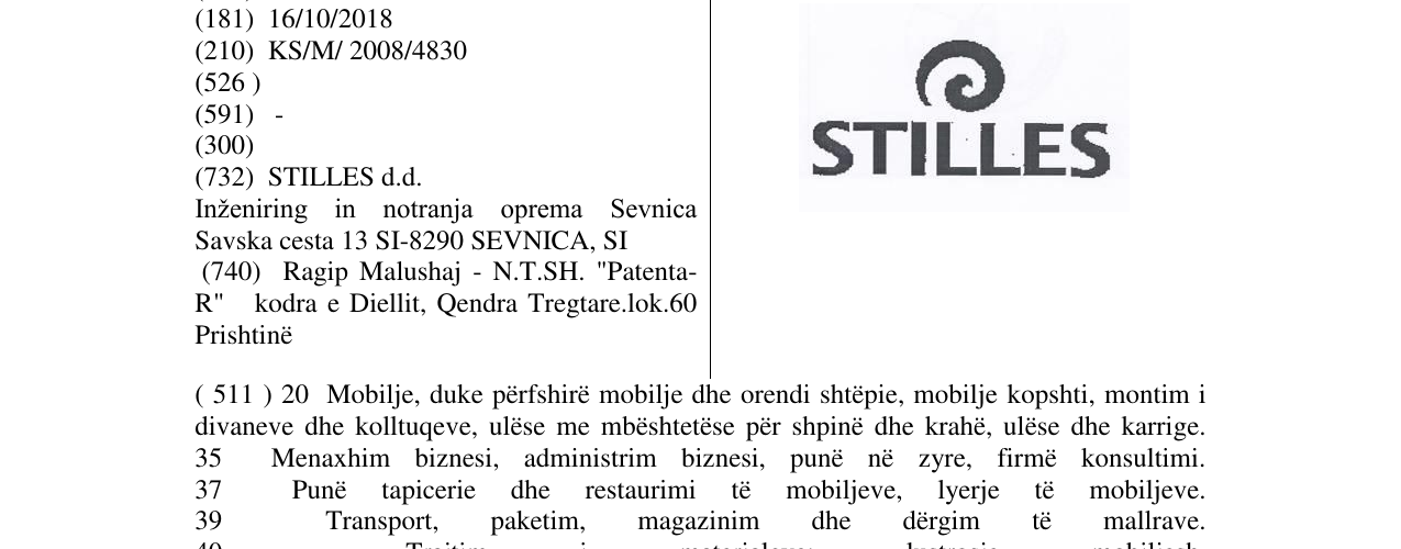 Zëri i markës STILLES në buletin