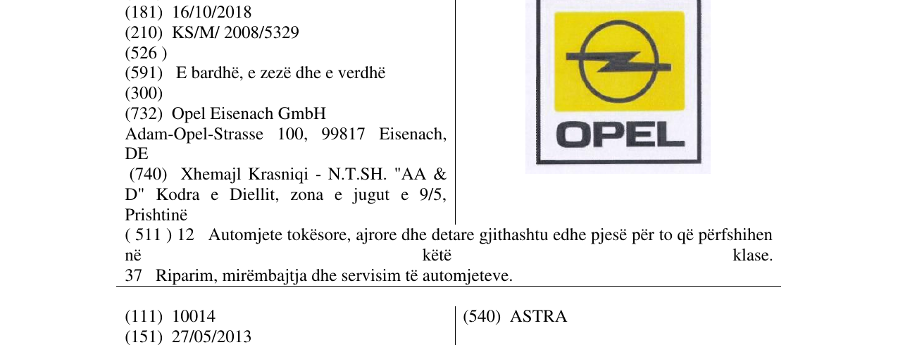 Zëri i markës Markë figurative në buletin