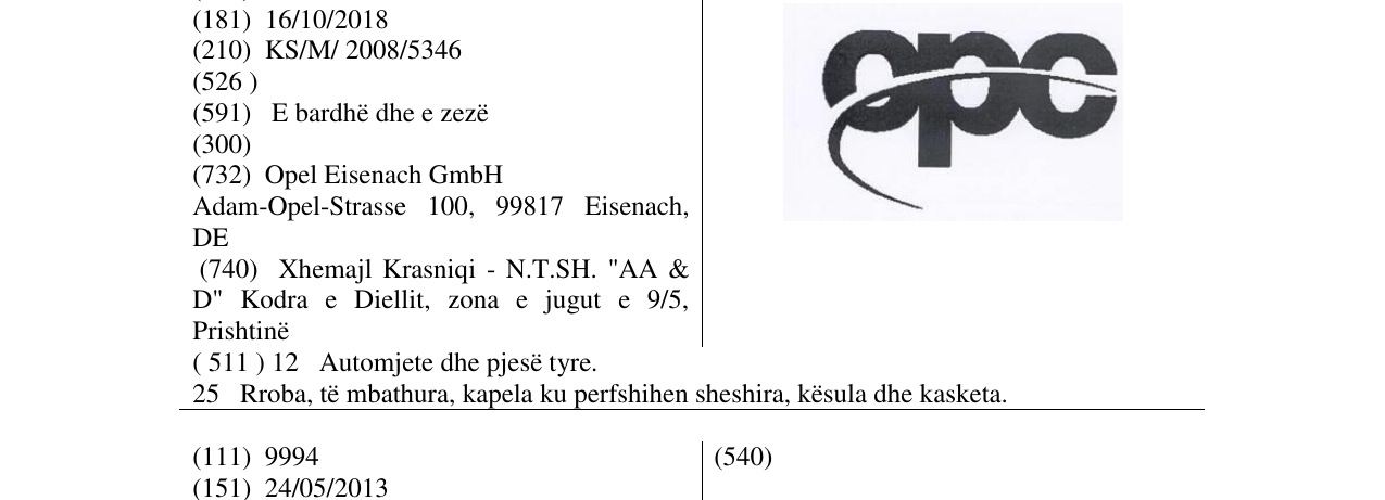 Zëri i markës OPC në buletin