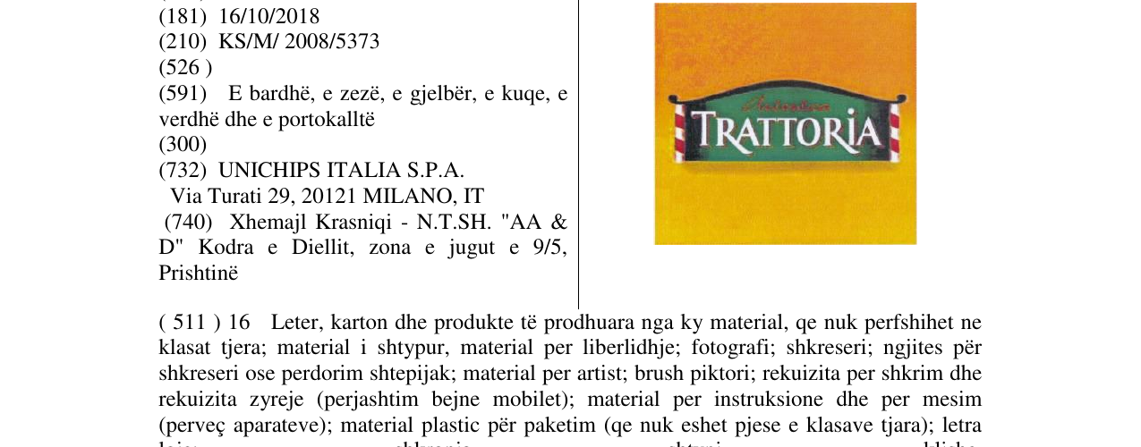 Zëri i markës Markë figurative në buletin
