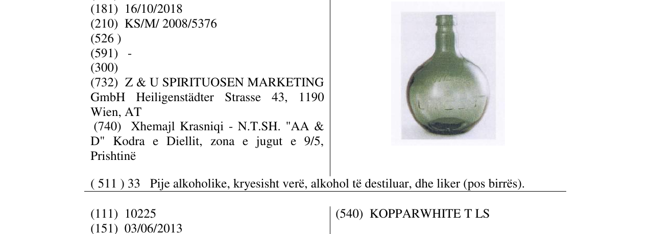 Zëri i markës Markë figurative në buletin