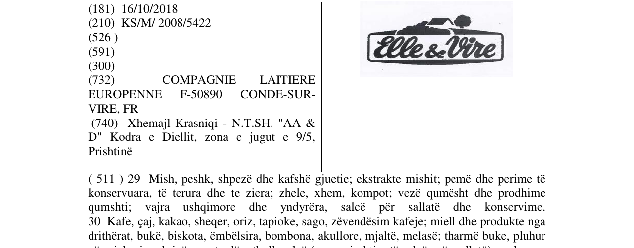 Zëri i markës ELLE & VIRE në buletin