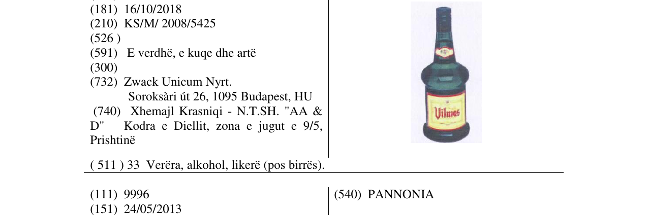 Zëri i markës Markë figurative në buletin