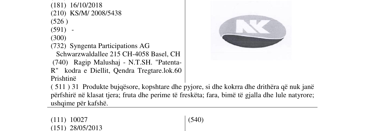 Zëri i markës NK në buletin