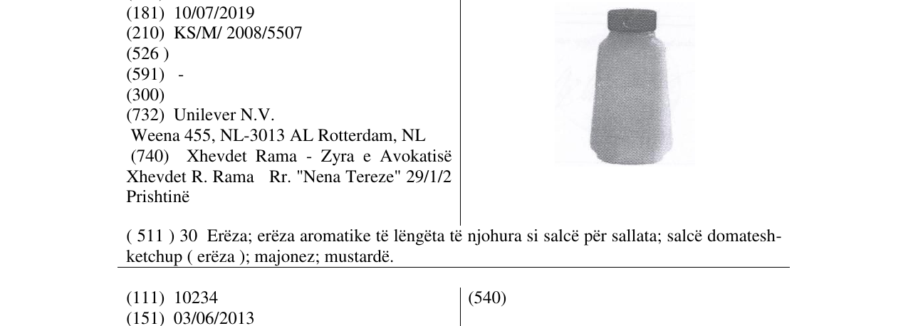 Zëri i markës Markë figurative në buletin