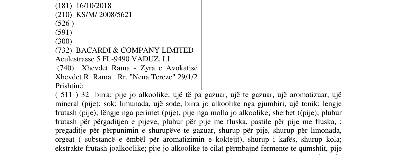 Zëri i markës GREY GOOSE në buletin
