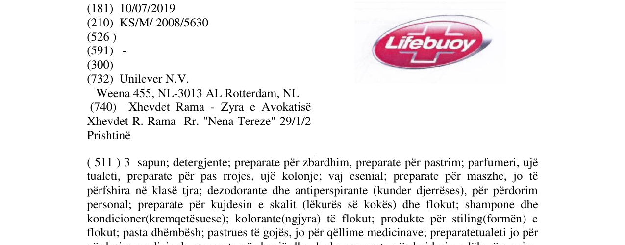 Zëri i markës LIFEBUOY në buletin