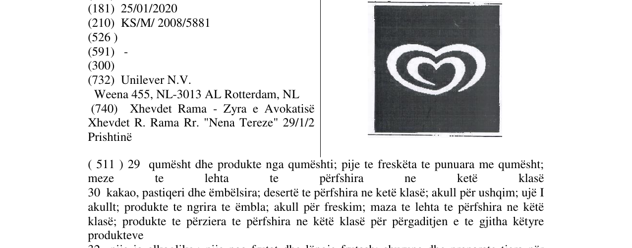 Zëri i markës Markë figurative në buletin