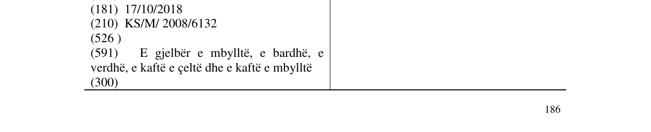 Zëri i markës TIKVEŠ ALEXANDRIA në buletin