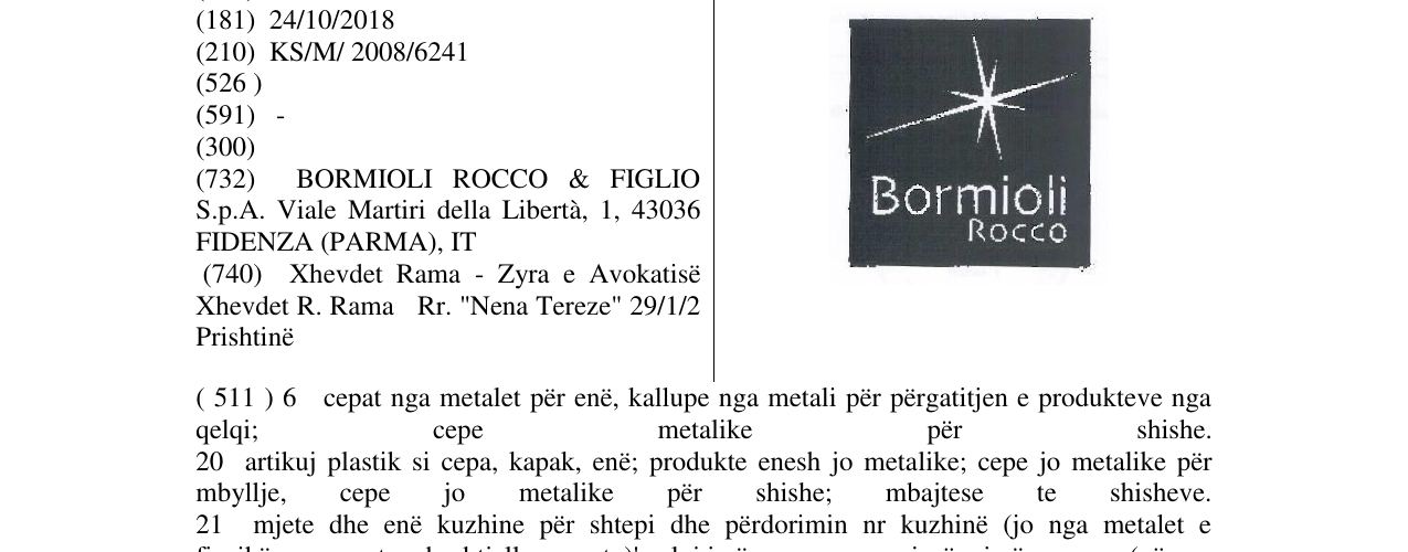 Zëri i markës Markë figurative në buletin