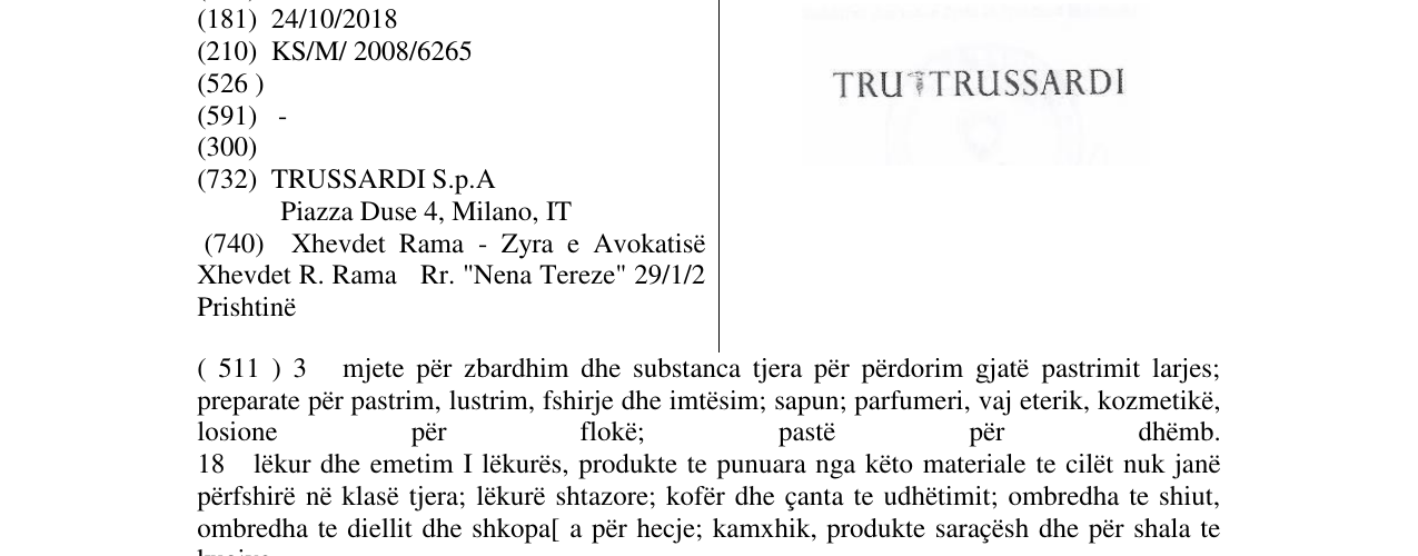 Zëri i markës Markë figurative në buletin