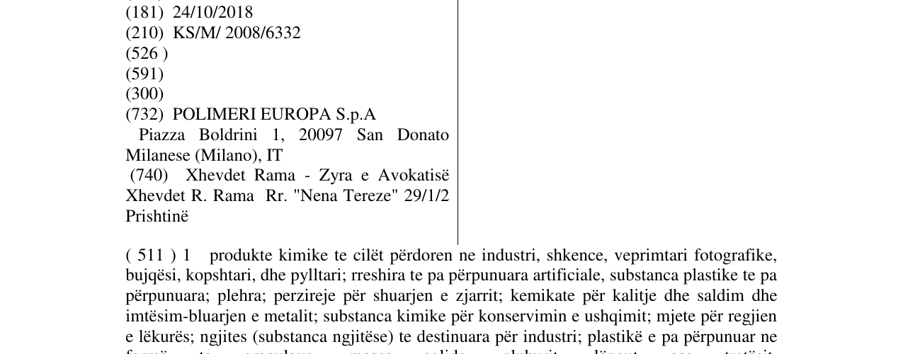 Zëri i markës ERACLENE në buletin