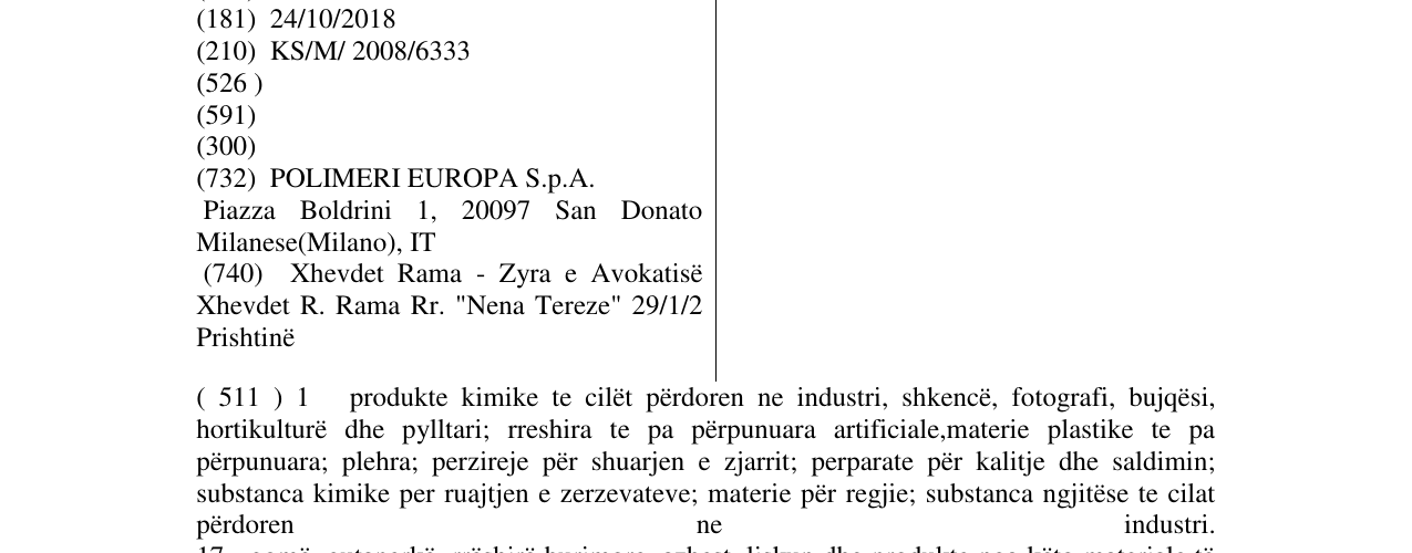 Zëri i markës CLEARFLEX në buletin