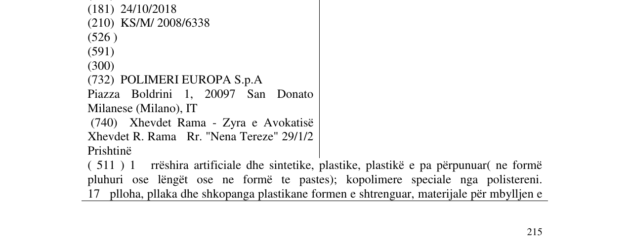 Zëri i markës KOBLEND në buletin