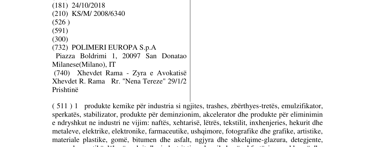 Zëri i markës EDISTIR në buletin