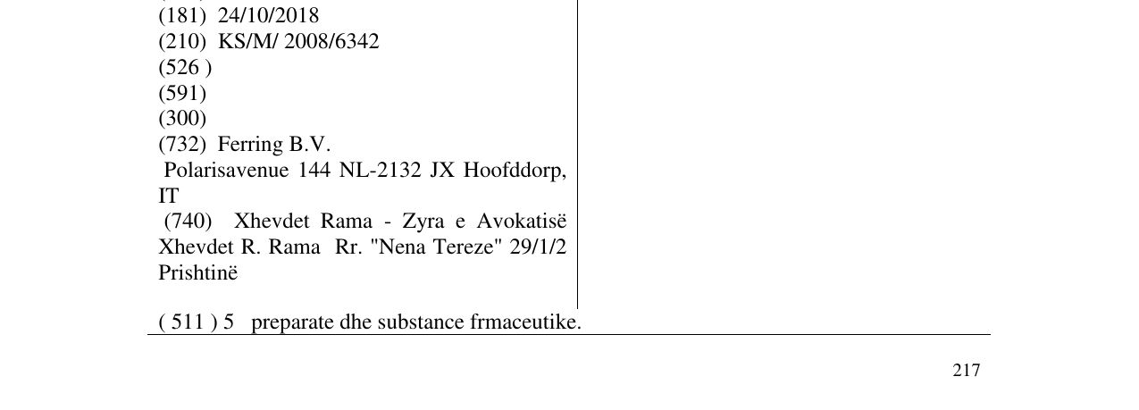 Zëri i markës TRACTOCILE në buletin