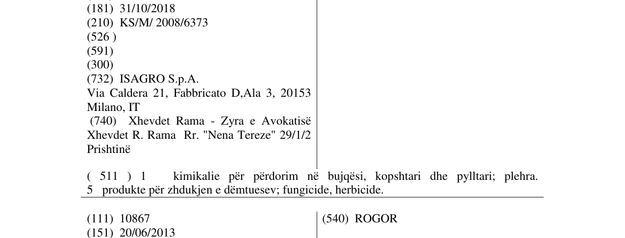 Zëri i markës DOMARK në buletin
