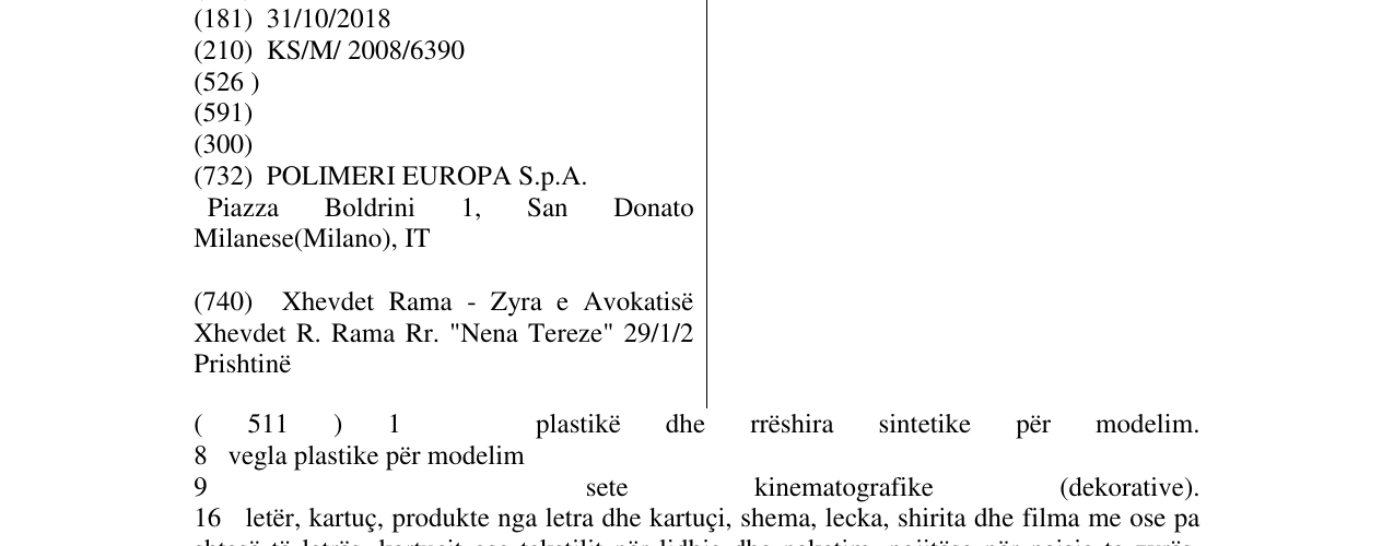 Zëri i markës EXTIR në buletin