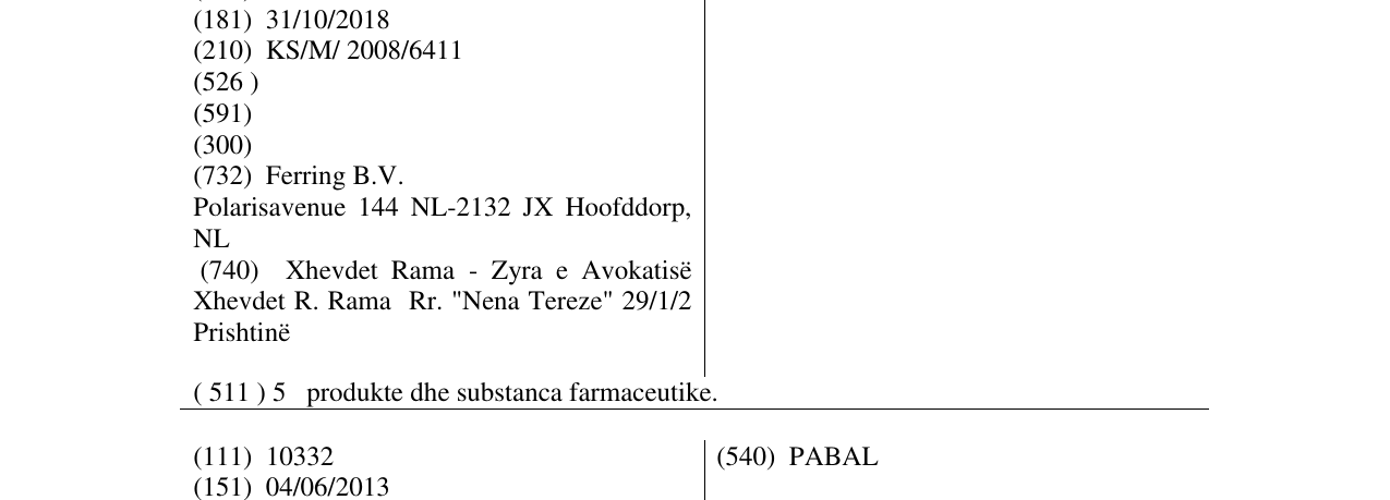 Zëri i markës MENOPUR në buletin