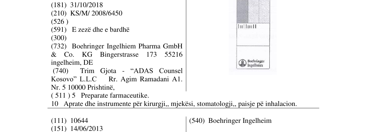 Zëri i markës Boehringer Ingelheim në buletin
