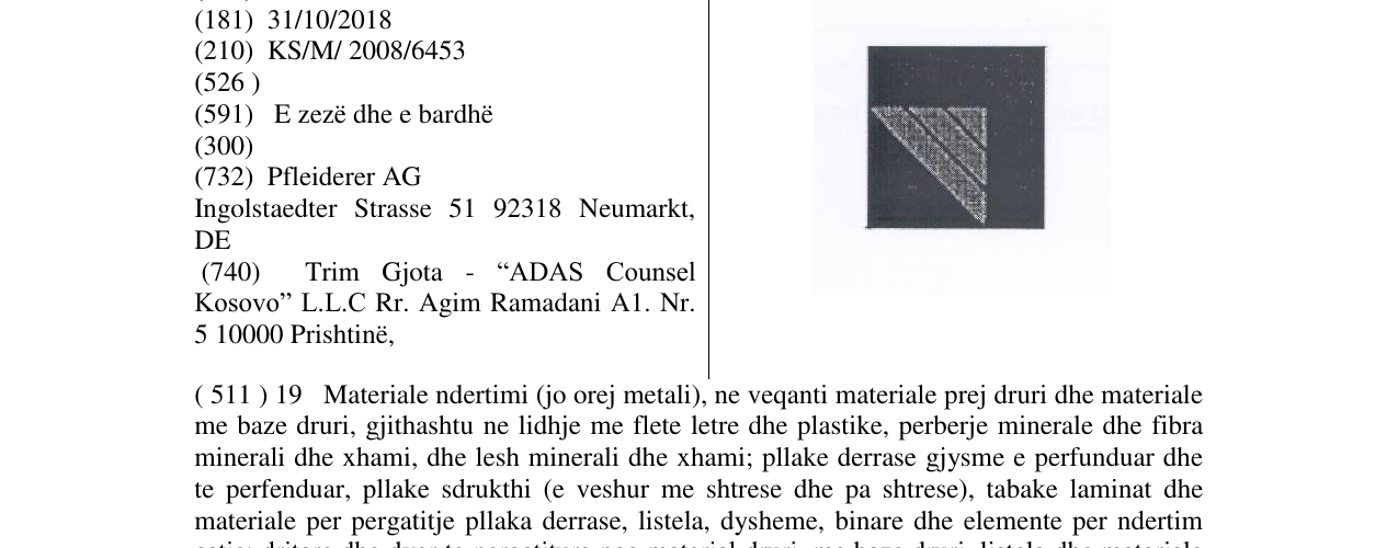 Zëri i markës Markë figurative në buletin