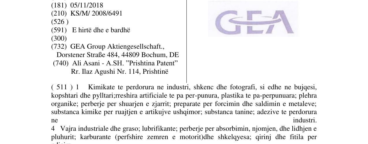 Zëri i markës GEA në buletin