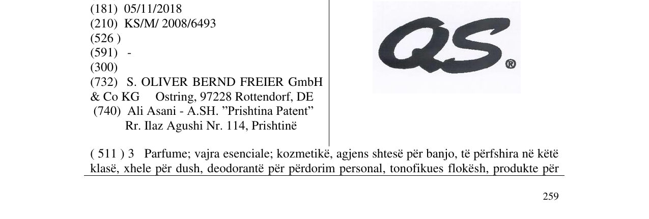 Zëri i markës QS në buletin