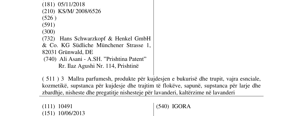 Zëri i markës GLISS në buletin