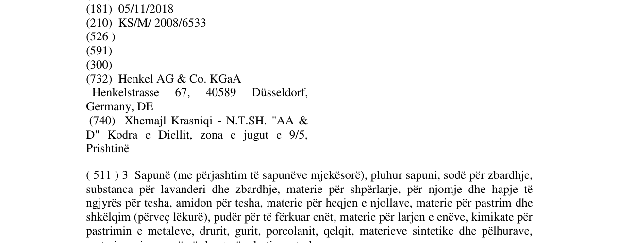 Zëri i markës Vernel në buletin