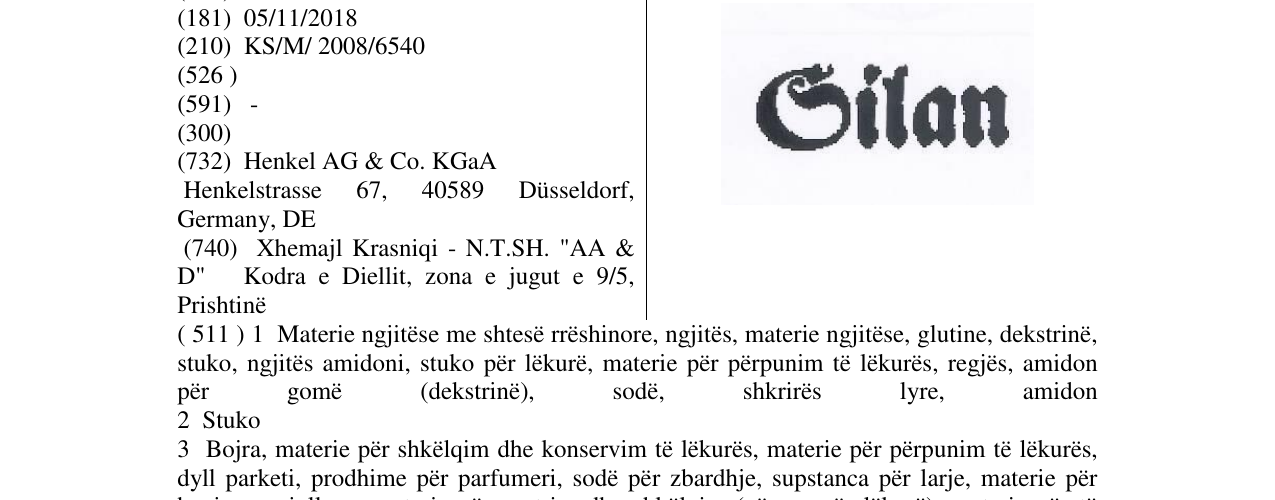 Zëri i markës Silan në buletin