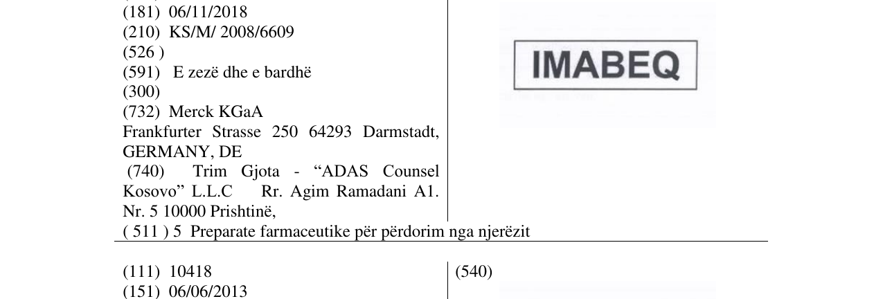 Zëri i markës IMABEQ në buletin