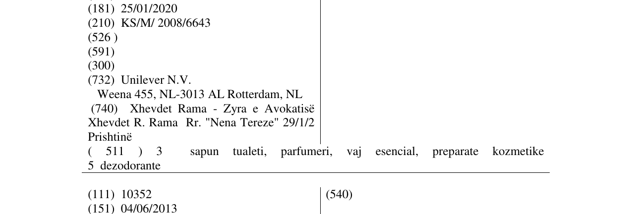 Zëri i markës REXONA SPORT në buletin
