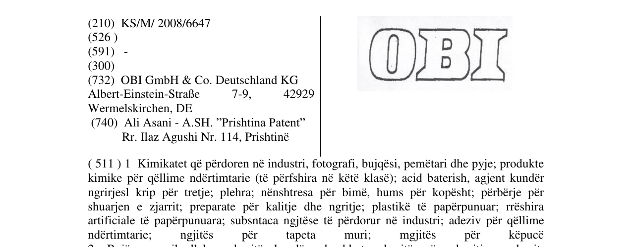 Zëri i markës OBI në buletin