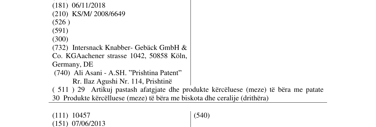Zëri i markës POM-BÄR në buletin