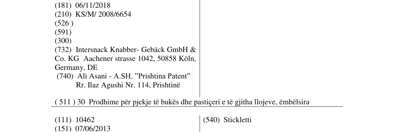 Zëri i markës GOLDFISCHLI në buletin