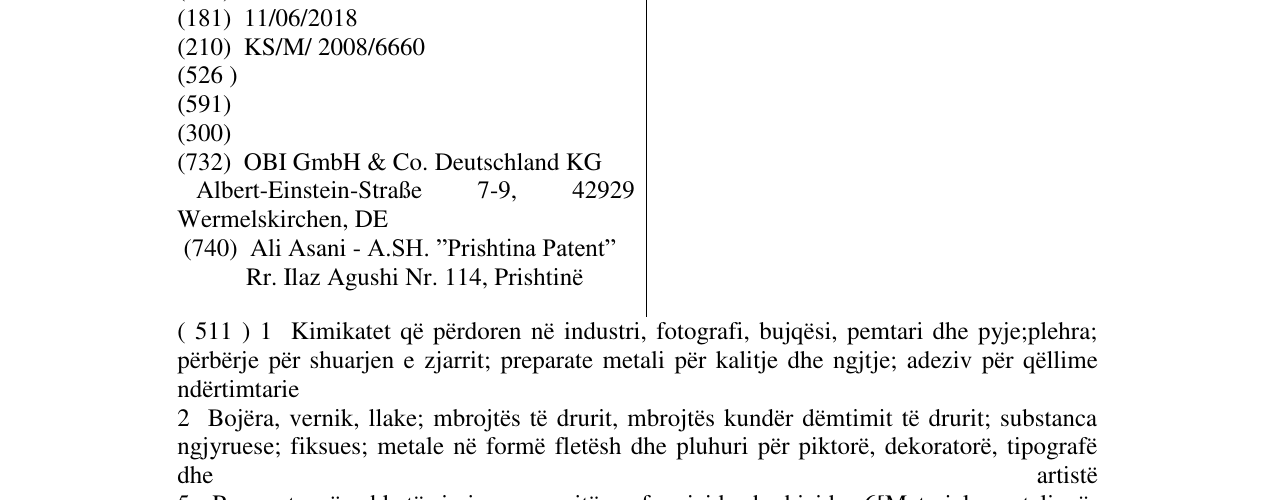 Zëri i markës OBI në buletin
