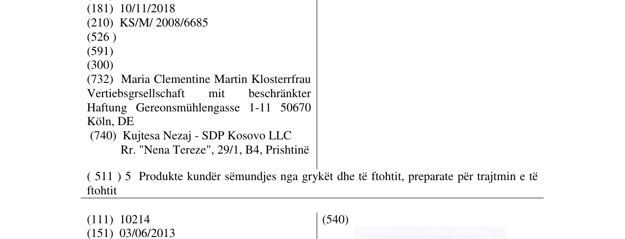 Zëri i markës Nasic në buletin