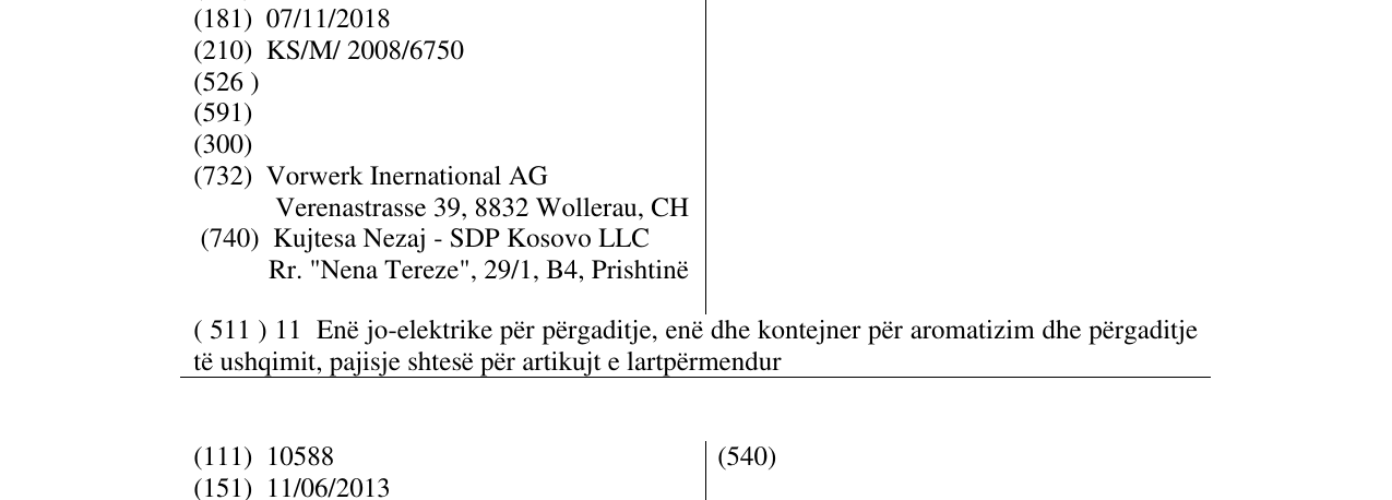 Zëri i markës VAROMA në buletin