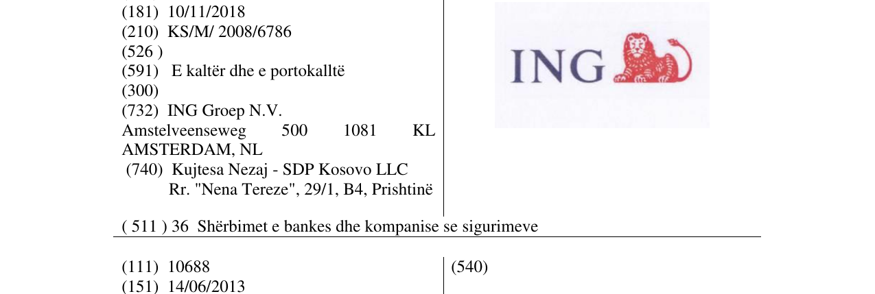 Zëri i markës ING në buletin