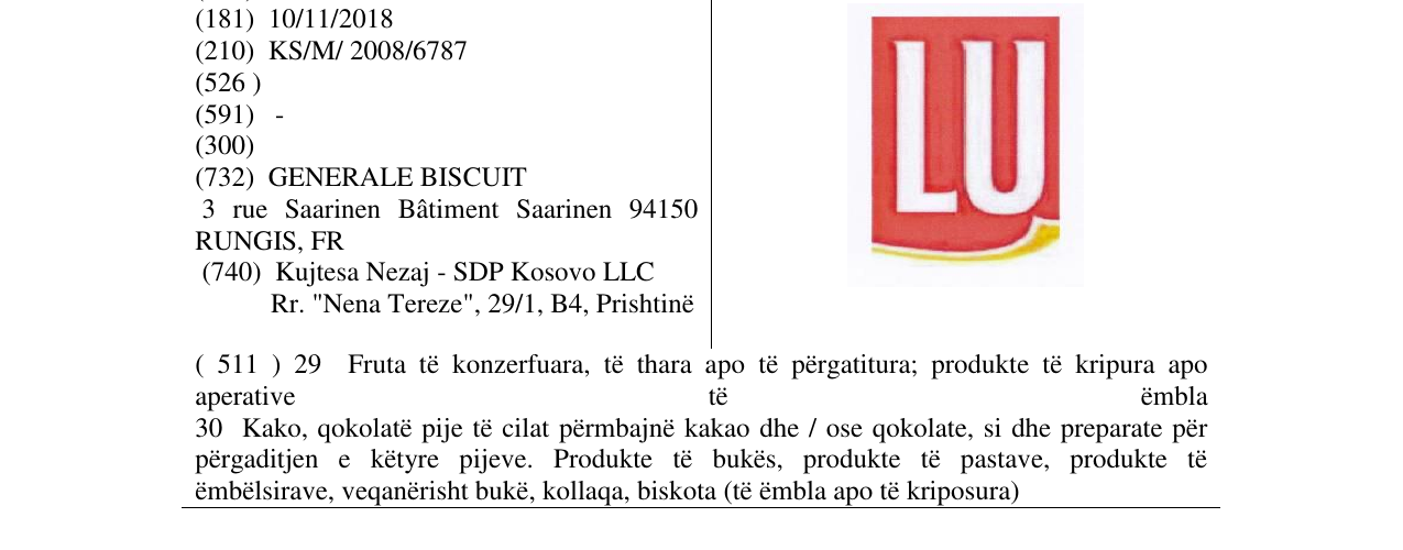 Zëri i markës Markë figurative në buletin