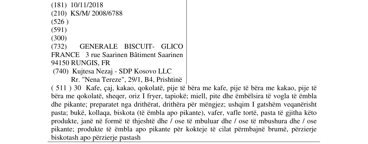 Zëri i markës MIKADO në buletin