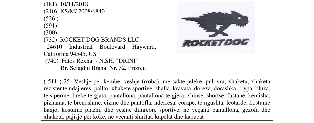 Zëri i markës ROCKET DOG në buletin