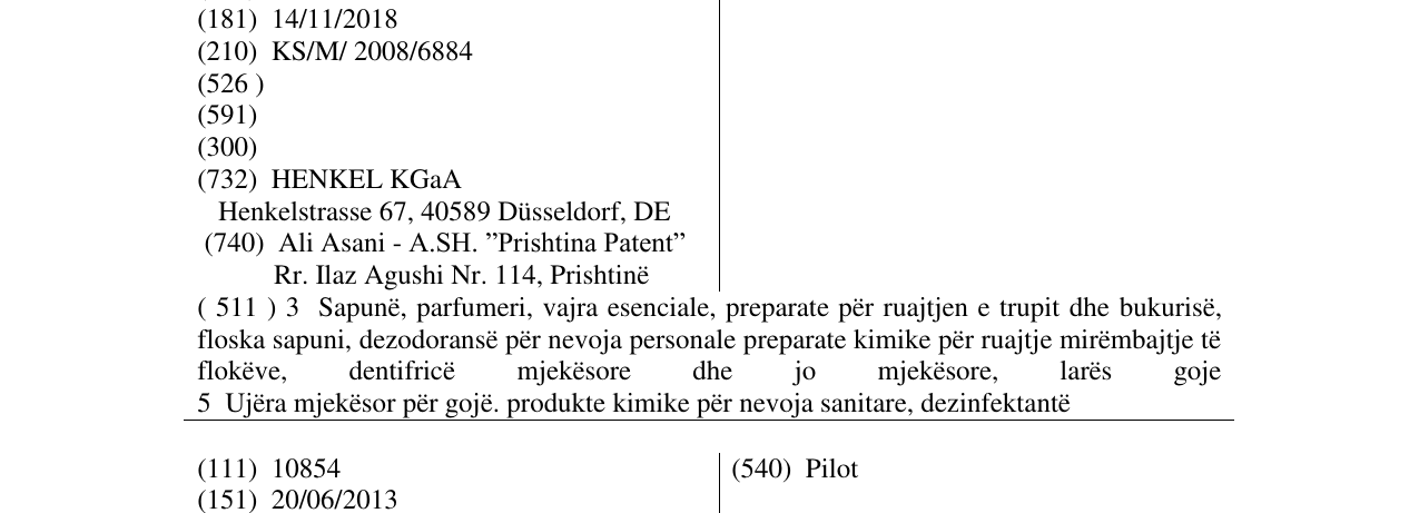 Zëri i markës Fa në buletin