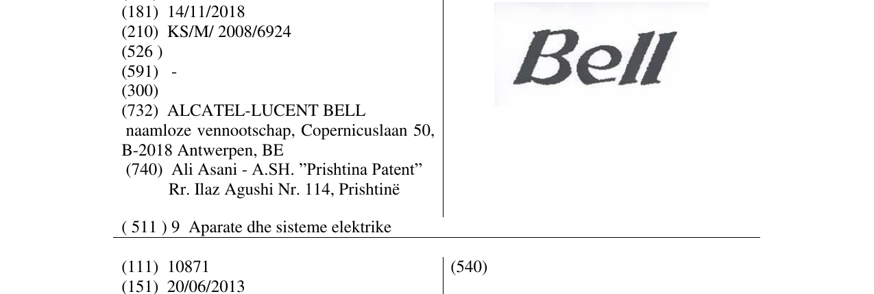 Zëri i markës Bell në buletin