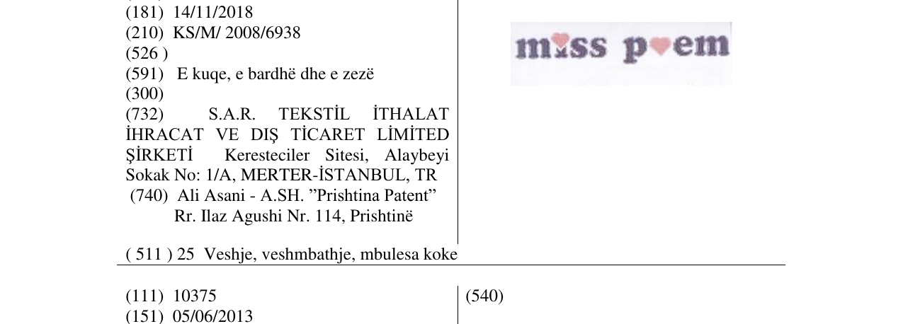 Zëri i markës Markë figurative në buletin