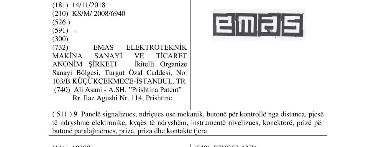 Zëri i markës Markë figurative në buletin