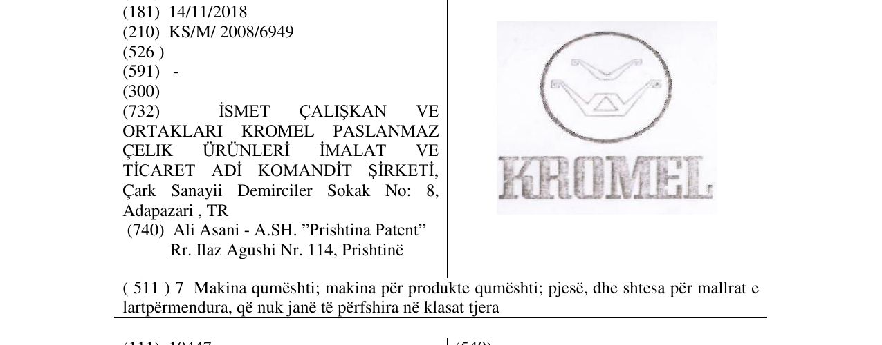 Zëri i markës KROMEL në buletin