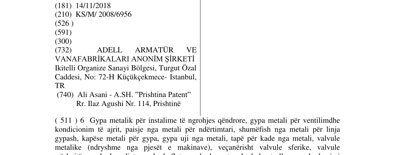 Zëri i markës FABER në buletin