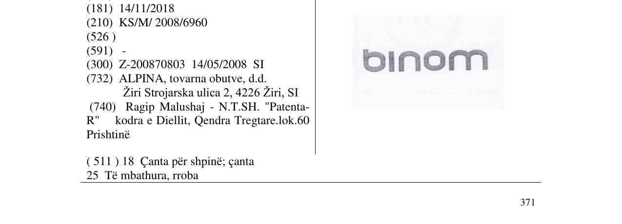 Zëri i markës Markë figurative në buletin