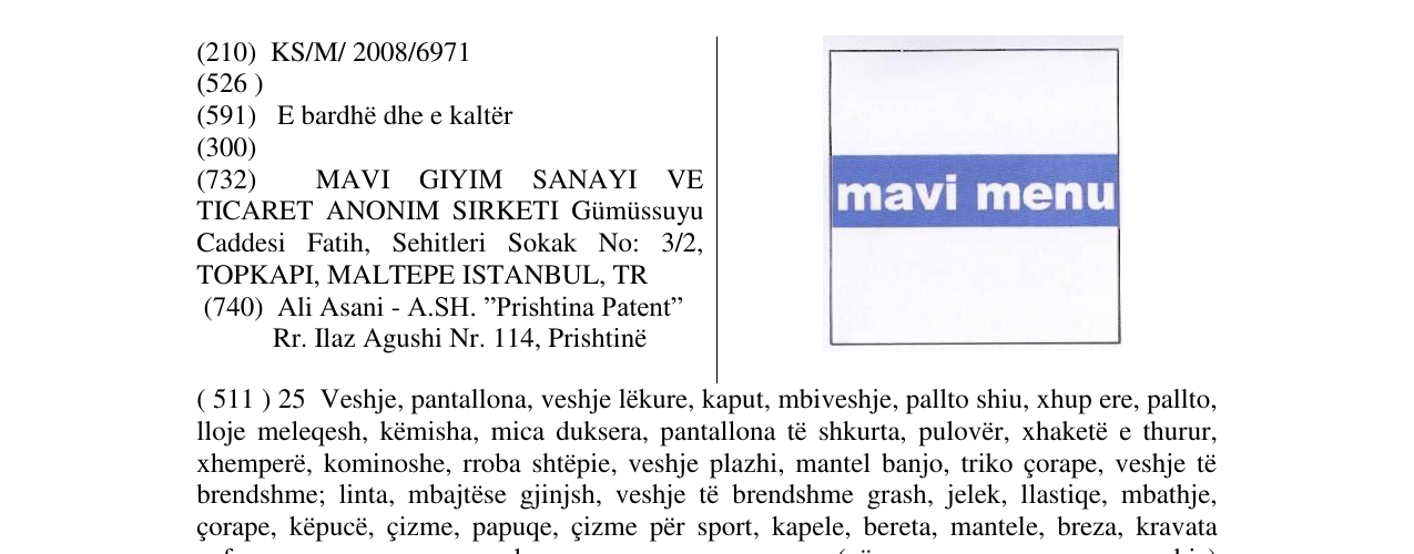 Zëri i markës Markë figurative në buletin